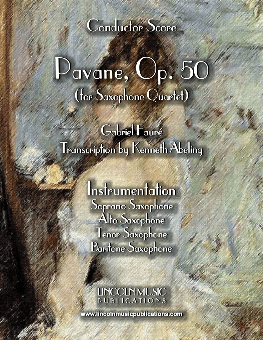 Faure - Pavane, Op. 50 (for Saxophone Quartet SATB) Saxophone Quartet scores gallery preview page 1