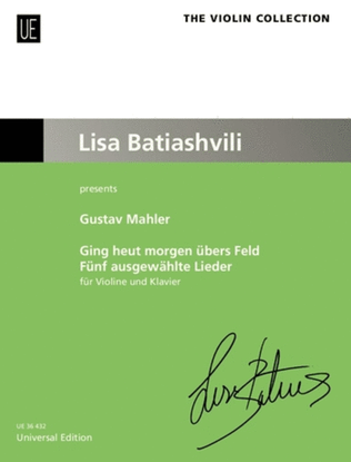 Book cover for Gustav Mahler: Ging heut morgen ubers Feld