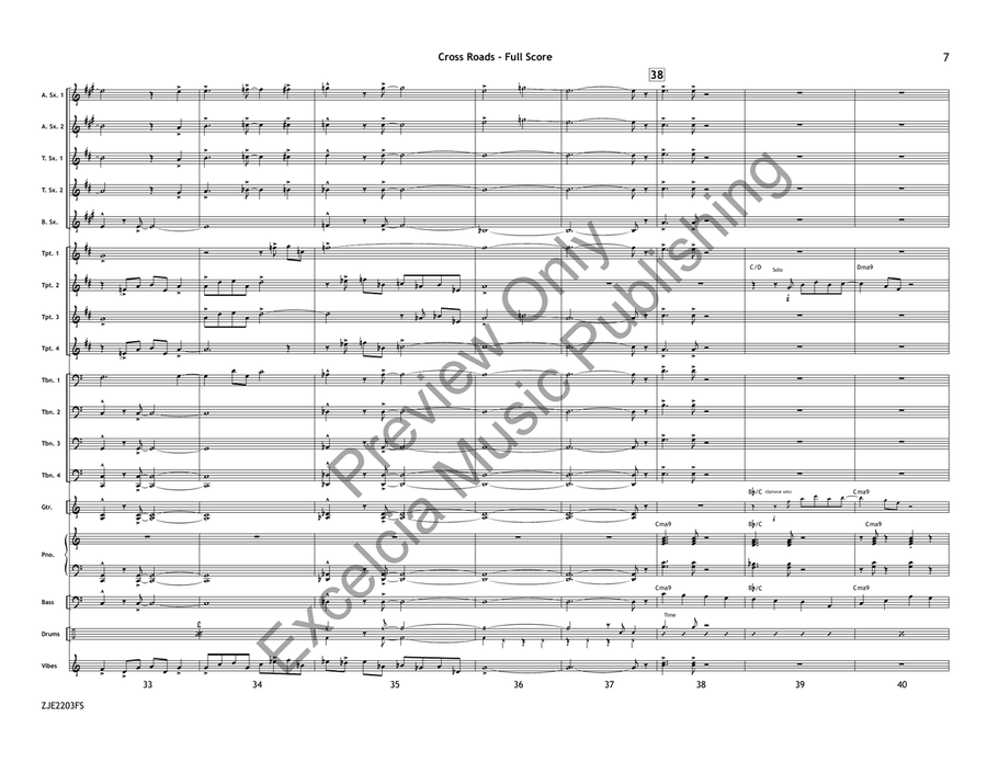 Cross Roads (Score) Jazz Ensemble scores gallery preview page 6