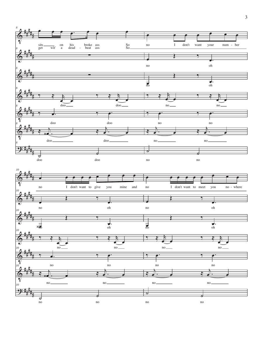No Scrubs 4-Part scores gallery preview page 3