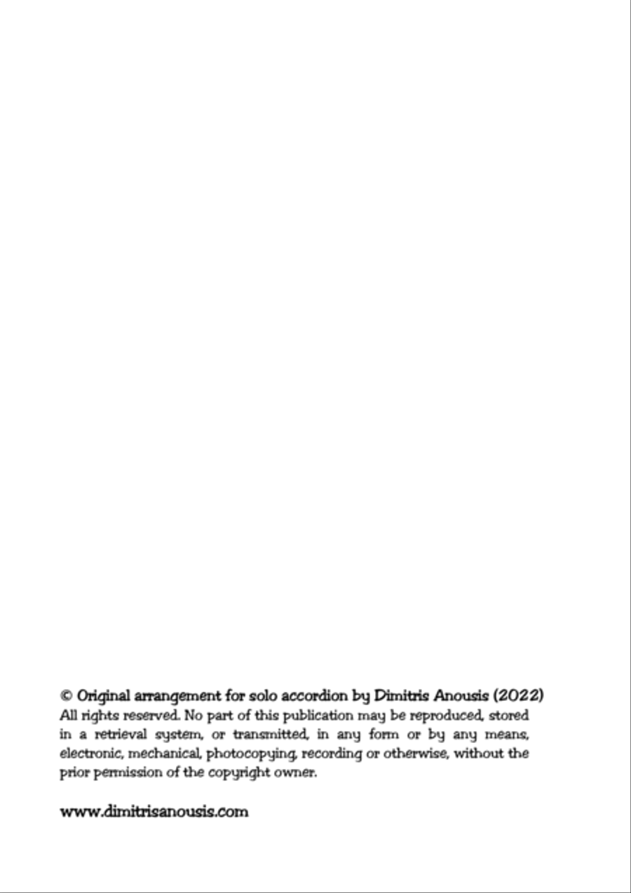 Ederlezi (Traditional Romani) - Amazing solo accordion arrangement Accordion scores gallery preview page 2