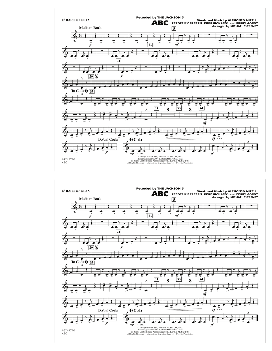 ABC - Eb Baritone Sax