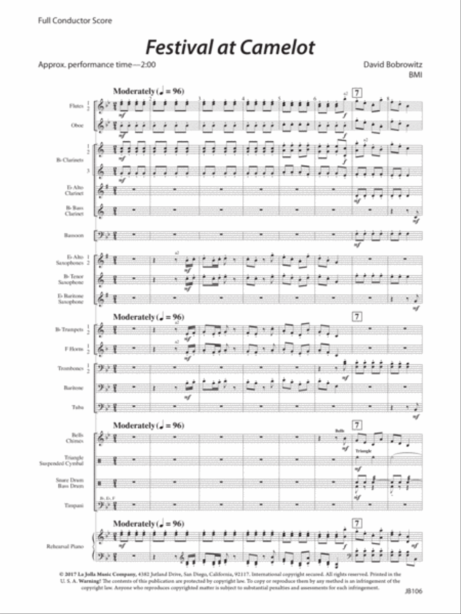 Festival At Camelot Concert Band scores gallery preview page 3