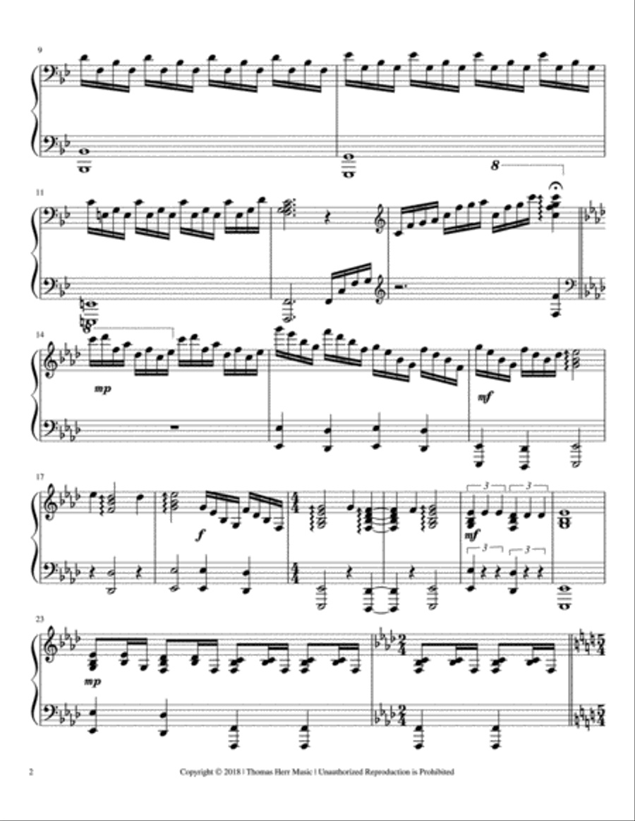 Reminiscence of Alaskan Days Piano Solo scores gallery preview page 2