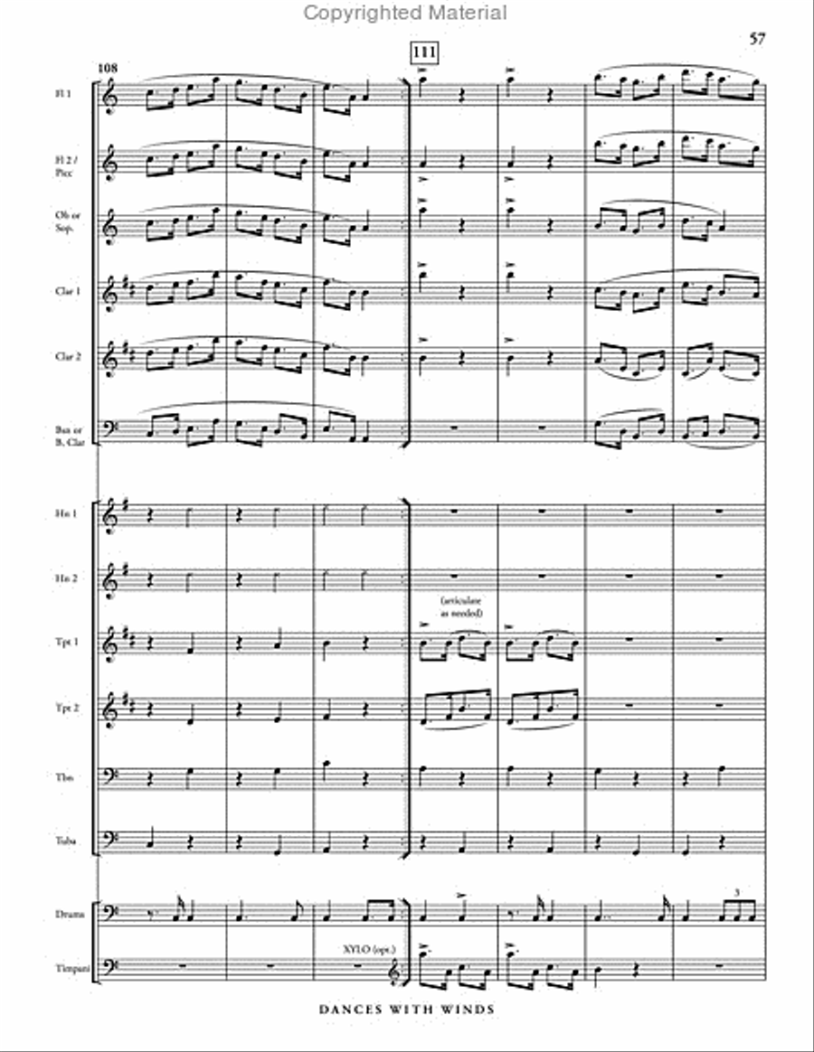 Dances with Winds Dances with Winds Concert Band scores gallery preview page 63