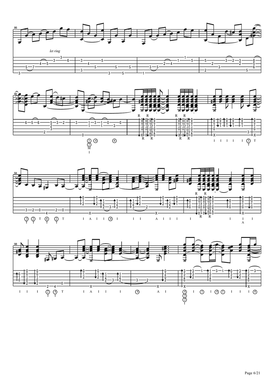 Vicente Amigo - Un Momento En El Sonido - 6 - Silia Y El Tiempo Acoustic Guitar scores gallery preview page 6