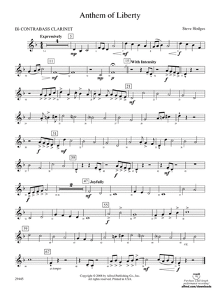 Anthem of Liberty: (wp) B-flat Contrabass Clarinet