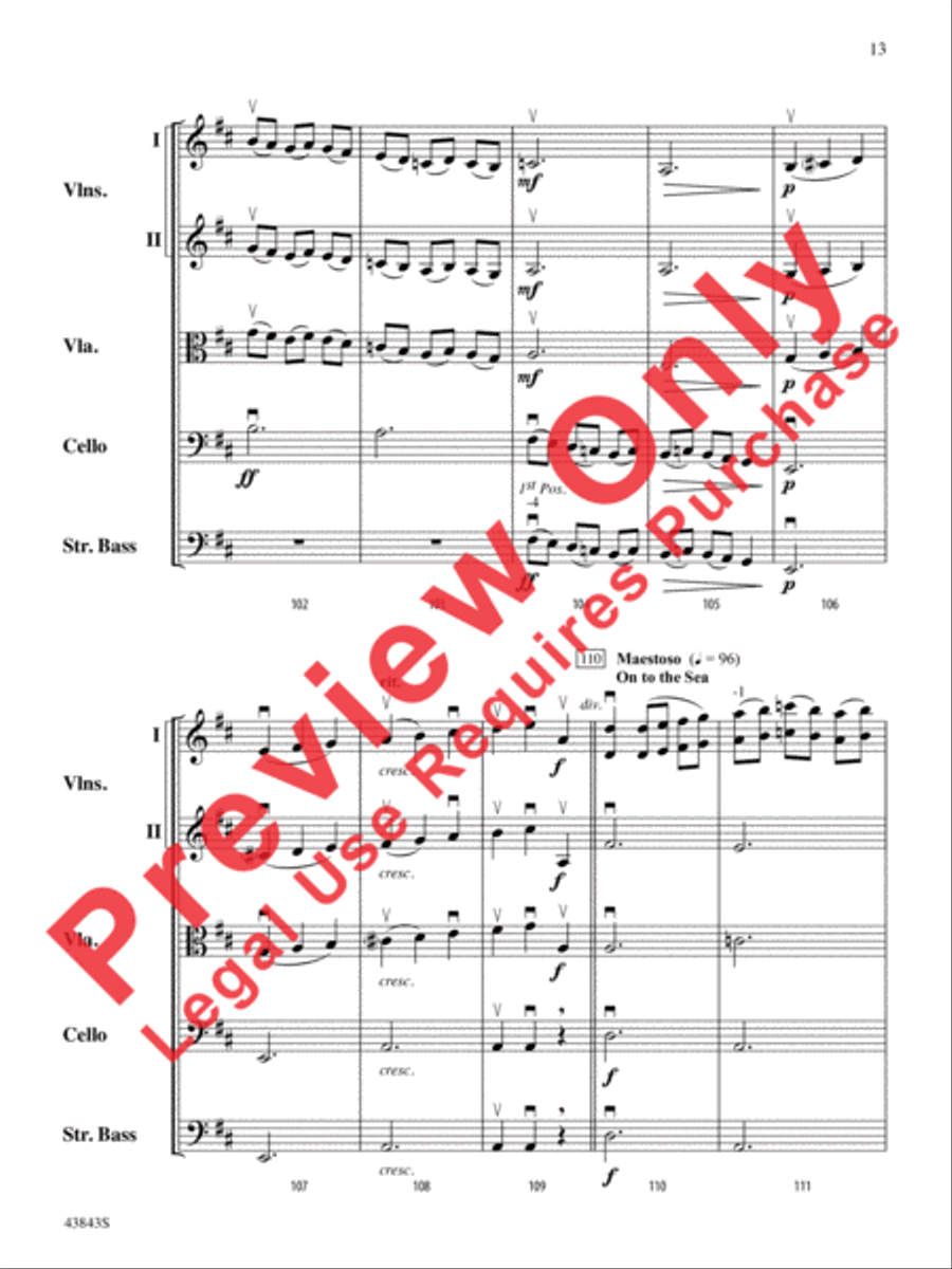 A River Rhapsody String Orchestra scores gallery preview page 14