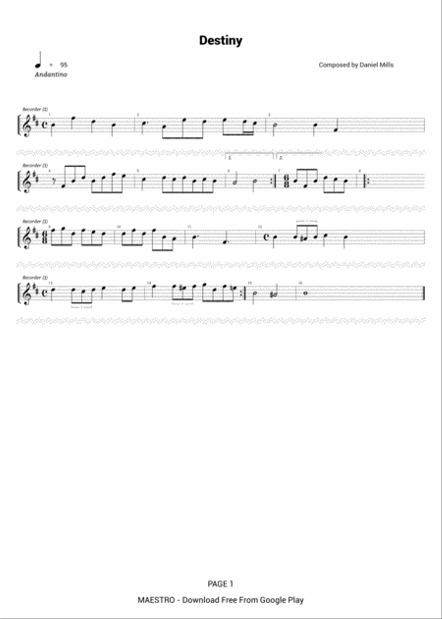 Destiny Woodwind Duet scores gallery preview page 1