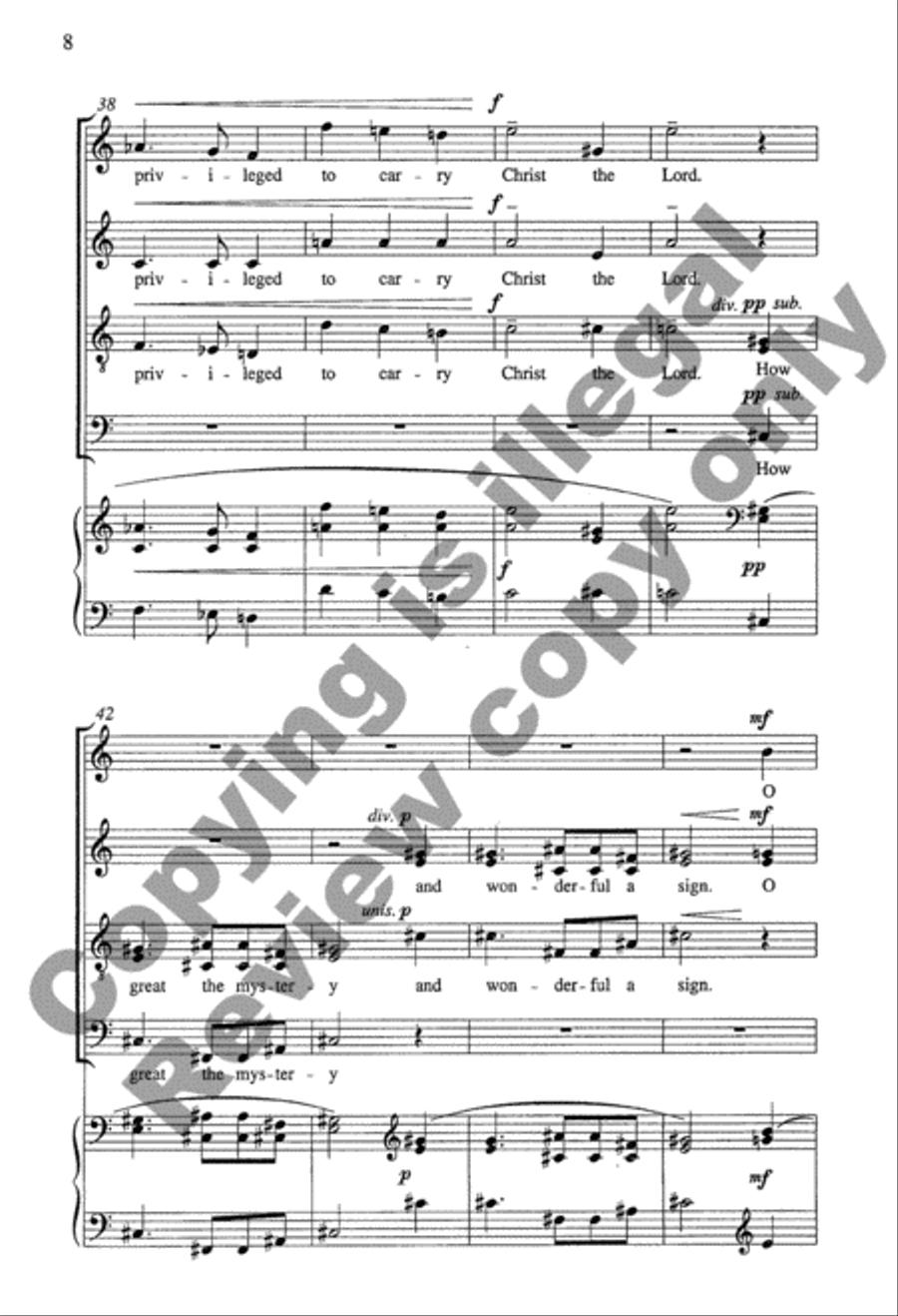 Wonders of Christmas I: 1. How Great a Mystery 4-Part scores gallery preview page 8