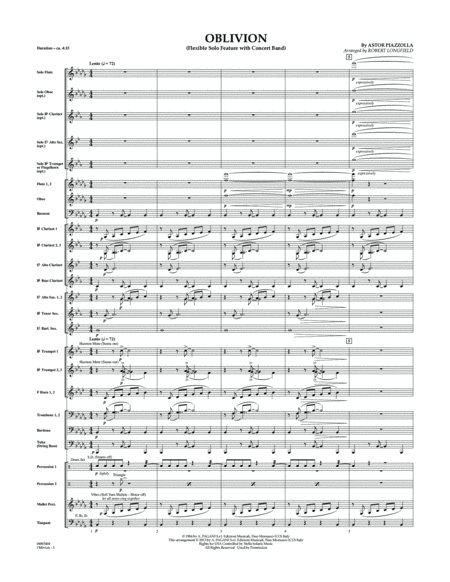 Oblivion - Conductor Score (Full Score)