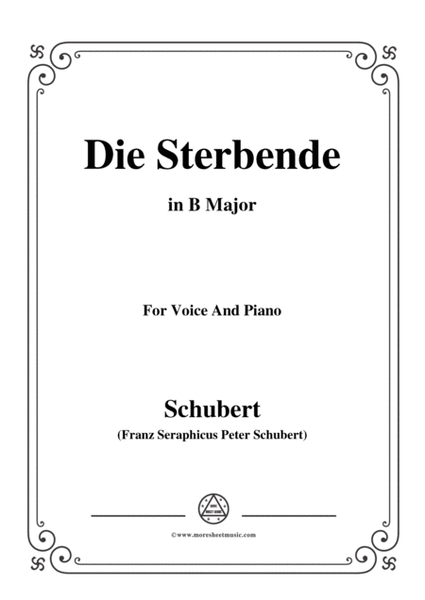 Schubert-Die Sterbende,in B Major,for Voice&Piano image number null