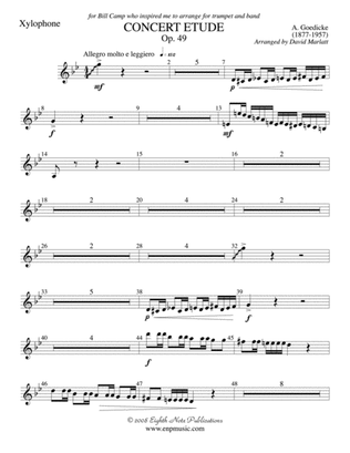 Concert Etude, Op. 49 (Solo Trumpet and Concert Band): Xylophone