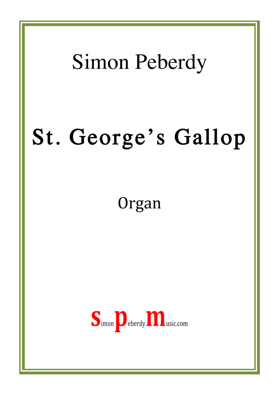 St. George's Gallop for Organ by Simon Peberdy Organ Solo scores gallery preview page 1