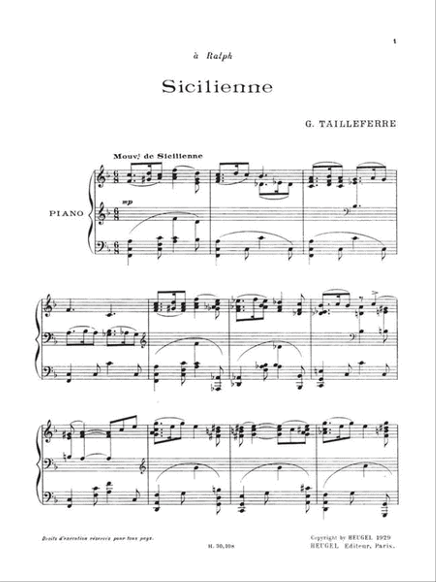 Sicilienne Piano Solo scores gallery preview page 2
