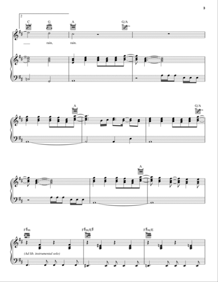 Let it shop rain piano