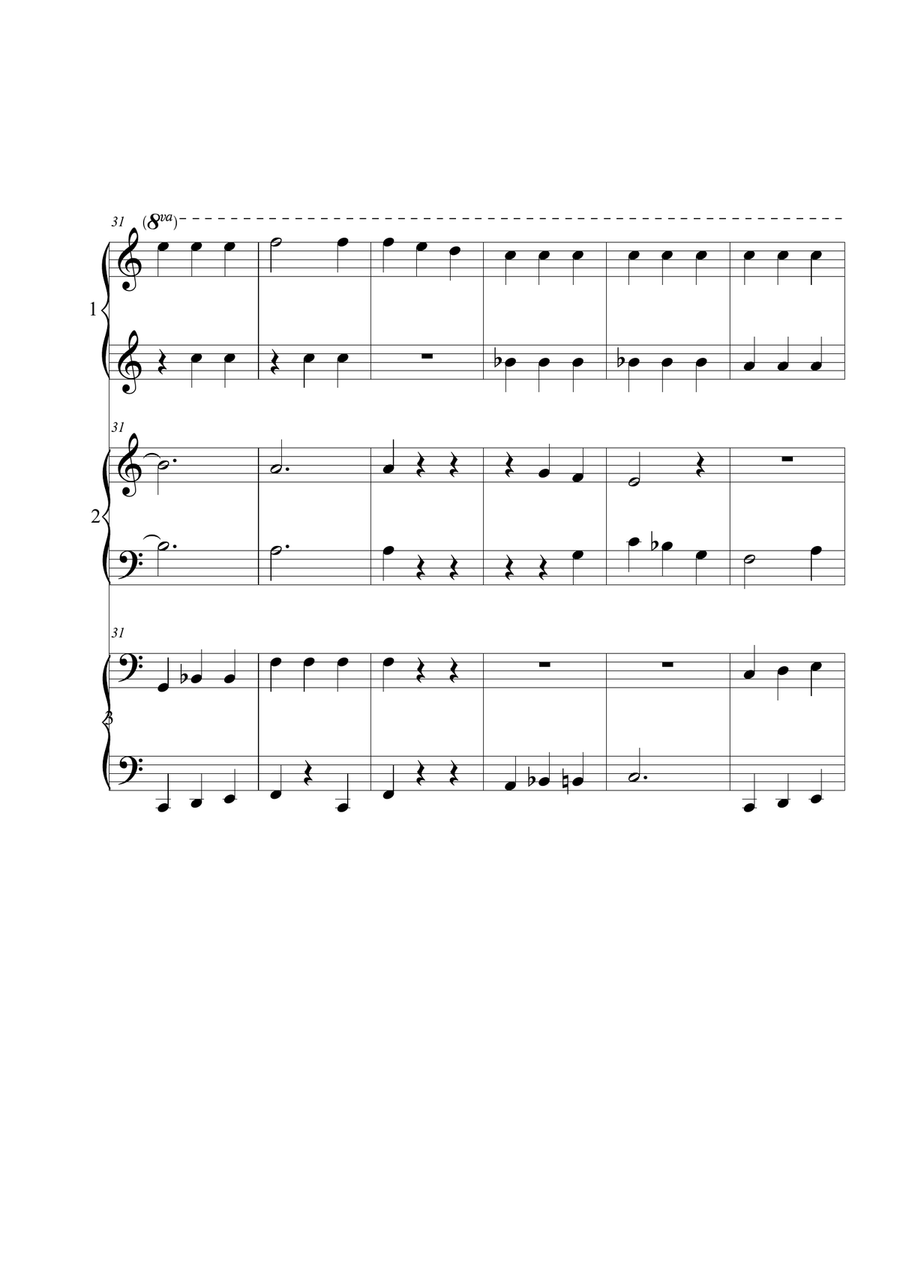 Chopsticks. Piano 6 hands Piano Method scores gallery preview page 6