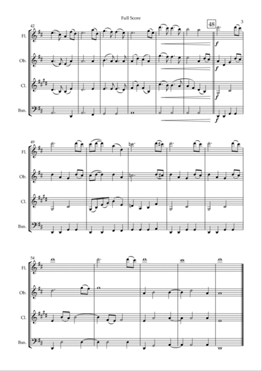 Jurassic Park Iii Woodwind Quartet scores gallery preview page 3