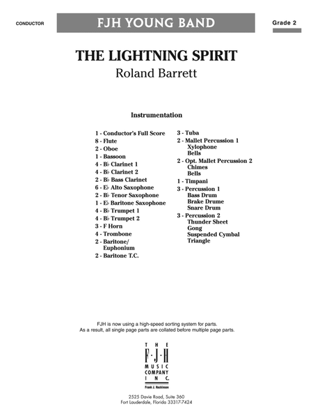 The Lightning Spirit: Score