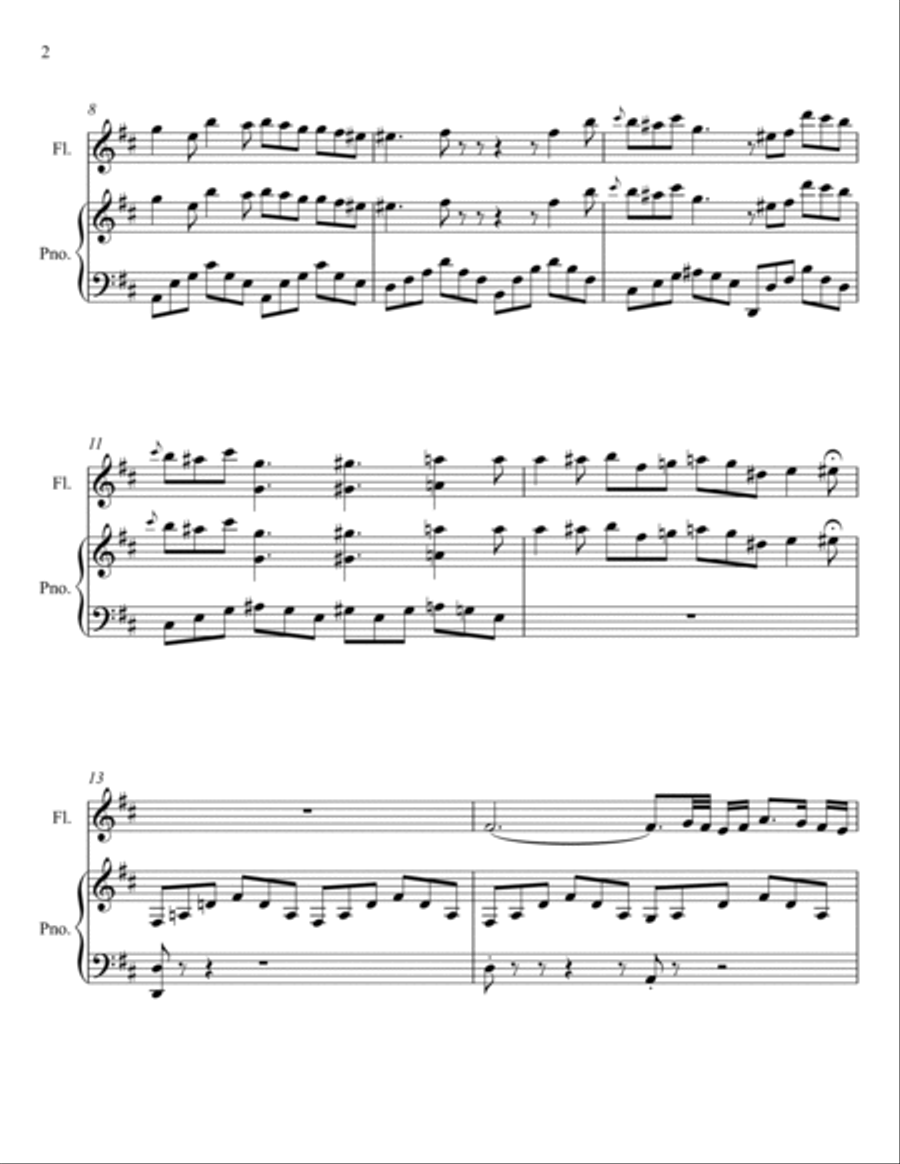 Vincenzo Bellini - Casta Diva - Norma (Flute Solo) Flute Solo scores gallery preview page 2