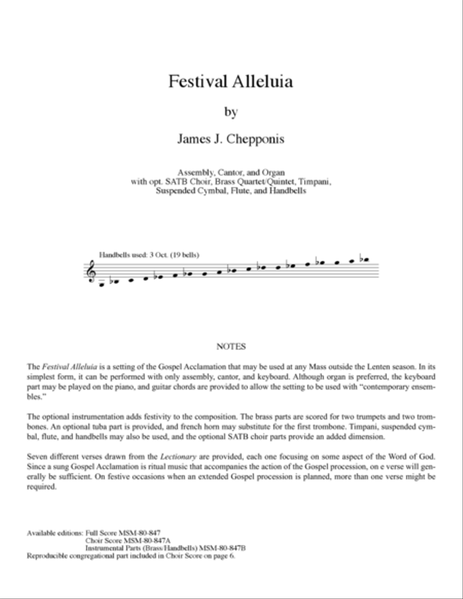 Festival Alleluia Choir scores gallery preview page 1