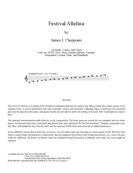 Festival Alleluia (Full Score) image number null