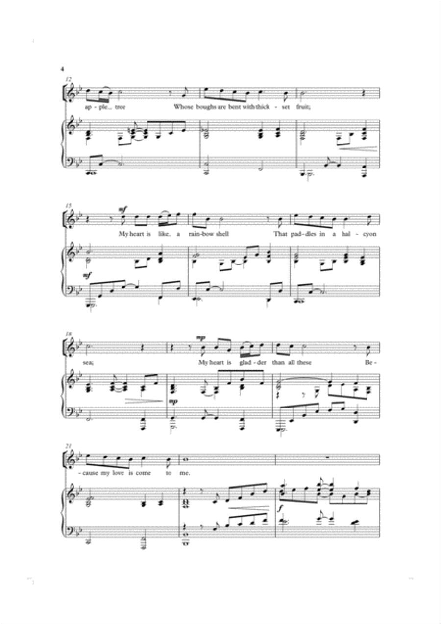 Like a Singing Bird 4-Part scores gallery preview page 4