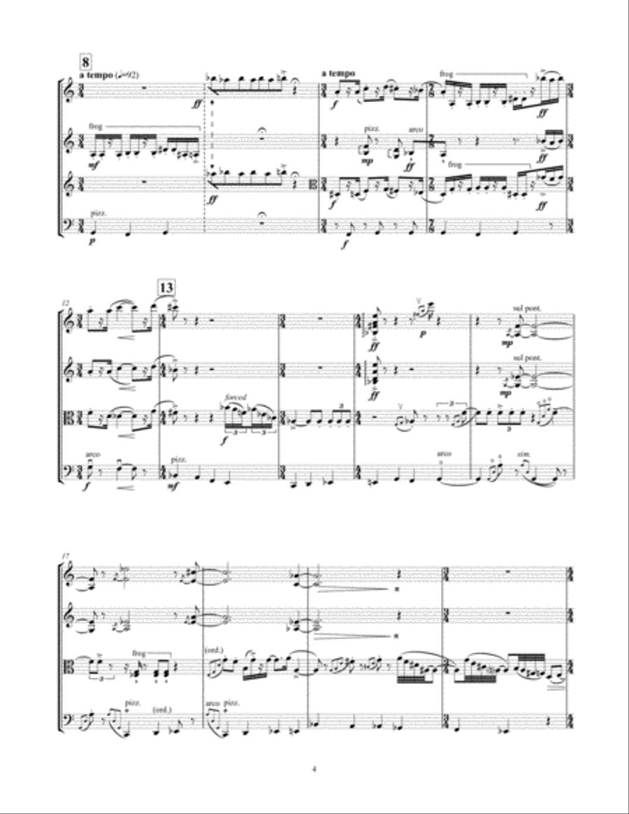 From Four Papers - for String Quartet String Quartet scores gallery preview page 6