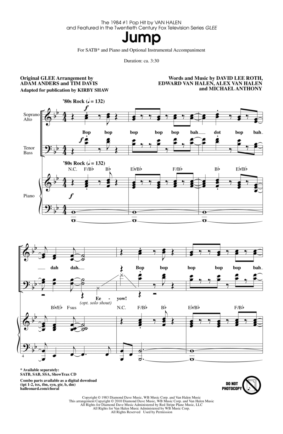 Jump (ed. Kirby Shaw) 4-Part scores gallery preview page 1