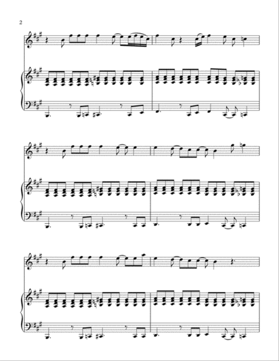 Hold The Line Flute Solo scores gallery preview page 3