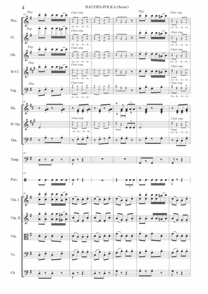 Johann Strauss Sohn "BAUERN POLKA" (Score and Parts)