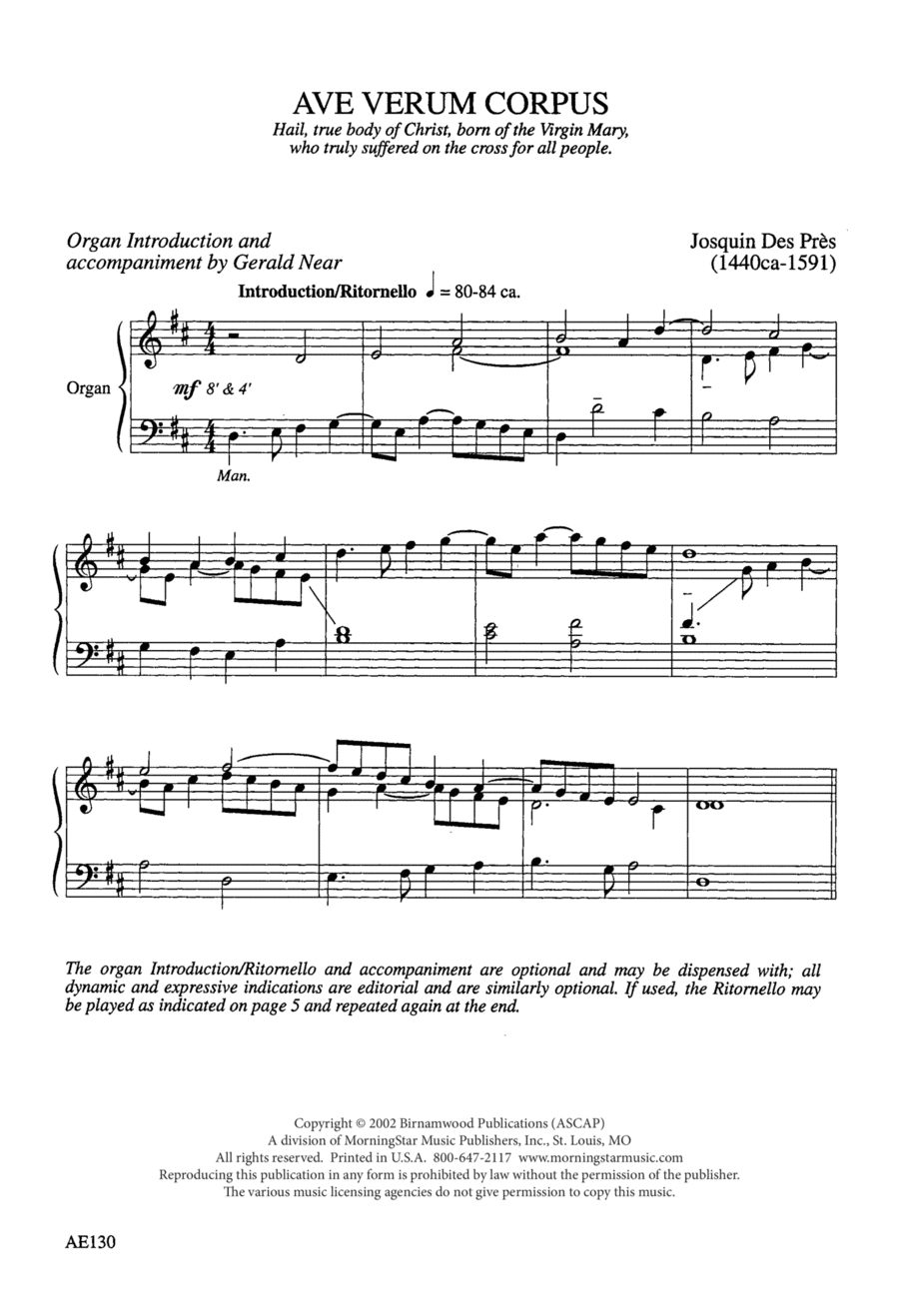 Ave Verum Corpus 3-Part scores gallery preview page 1