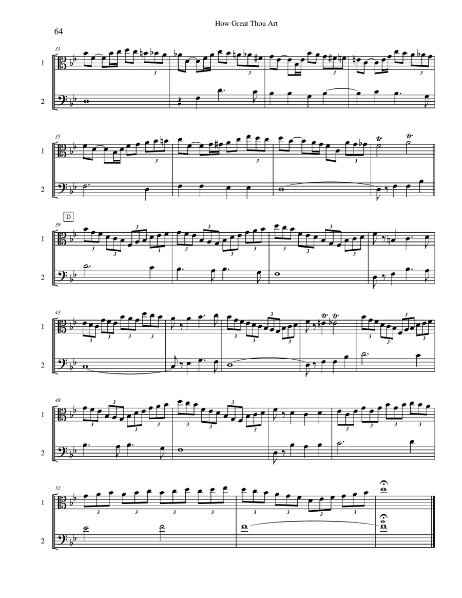 Ten Selected Hymns for the Performing Duet, Vol. 4 - viola and cello String Duet scores gallery preview page 4