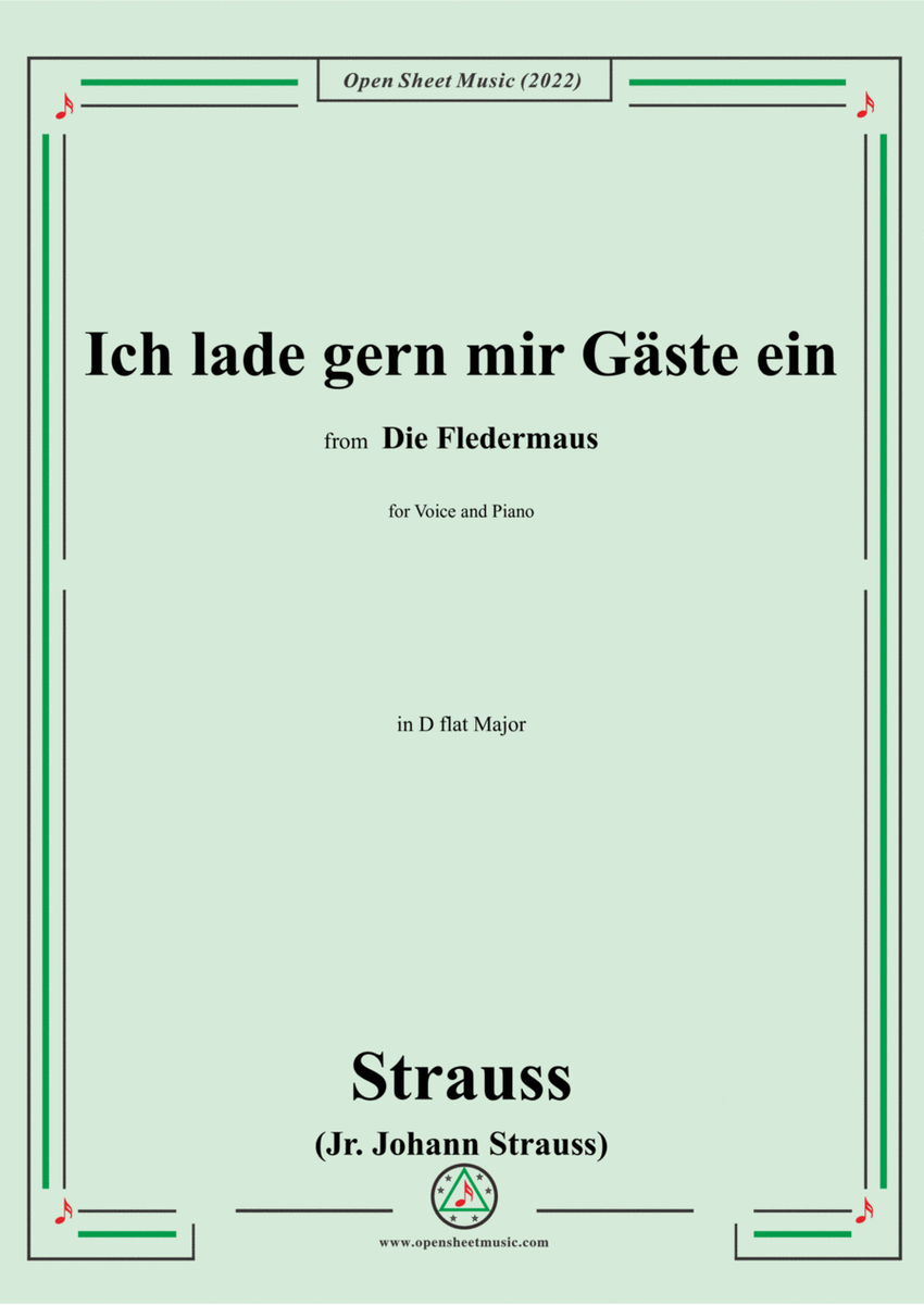 Johann Strauss II-Ich lade gern mir Gäste ein(No.7),in D flat Major