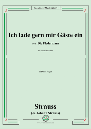 Book cover for Johann Strauss II-Ich lade gern mir Gäste ein(No.7),in D flat Major
