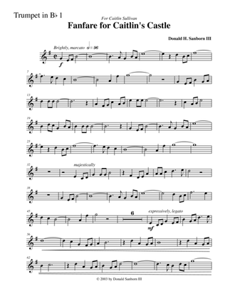 Fanfare for Caitlin's Castle--Trumpet in Bb #1