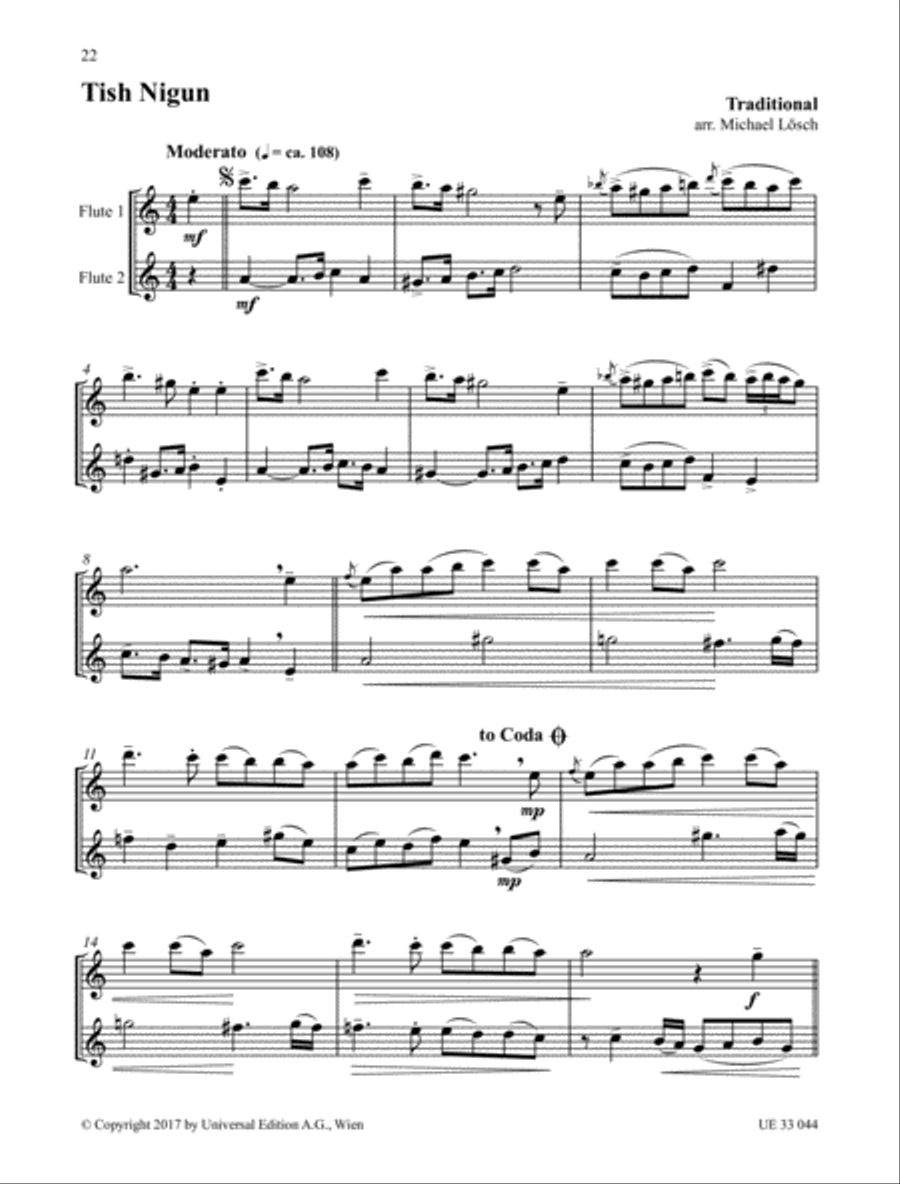 Klezmer Flute Duets Flute Duet scores gallery preview page 10
