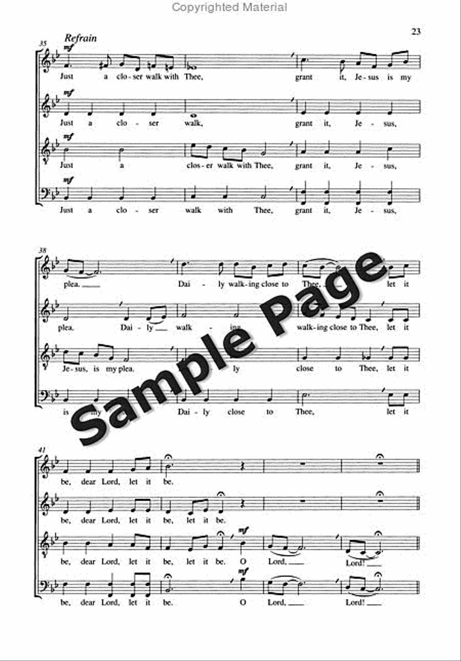 Spirituals And Gospels,4 Ch.sc 4-Part scores gallery preview page 24