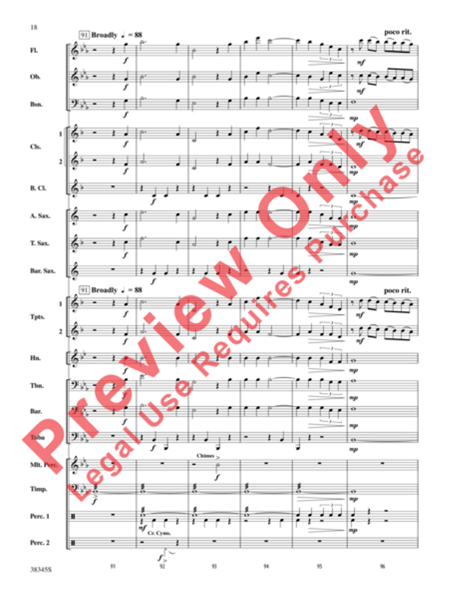 Grand Canyon Suite, Themes from Concert Band scores gallery preview page 19