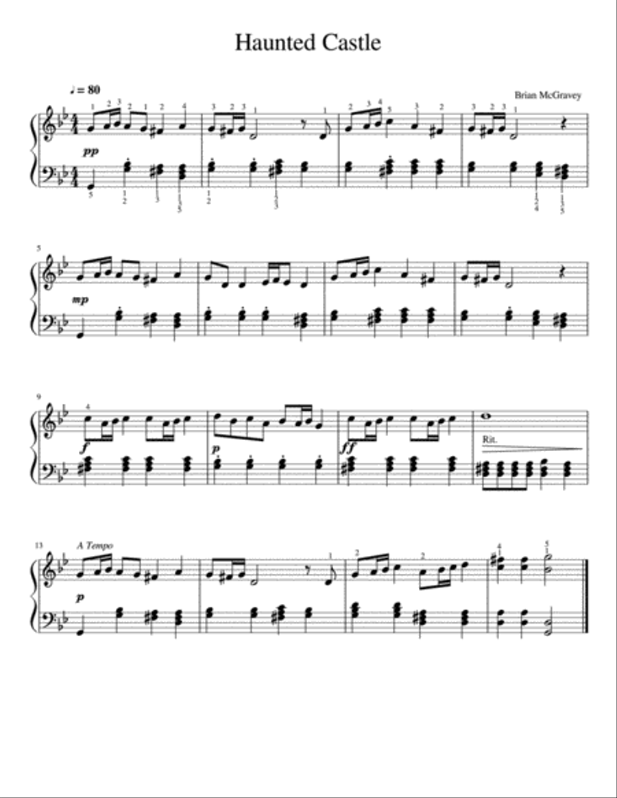Haunted Castle Piano Method scores gallery preview page 1