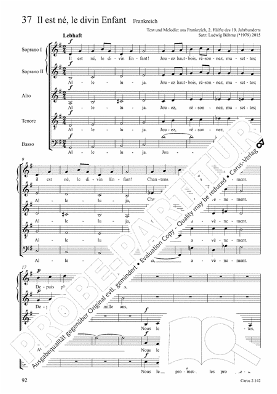 Christmas Carols of the World. Choral collection 4-Part scores gallery preview page 77