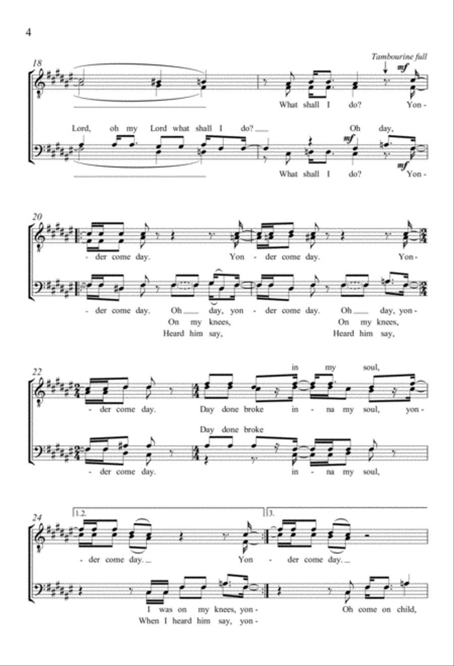 Yonder Come Day TTBB scores gallery preview page 5