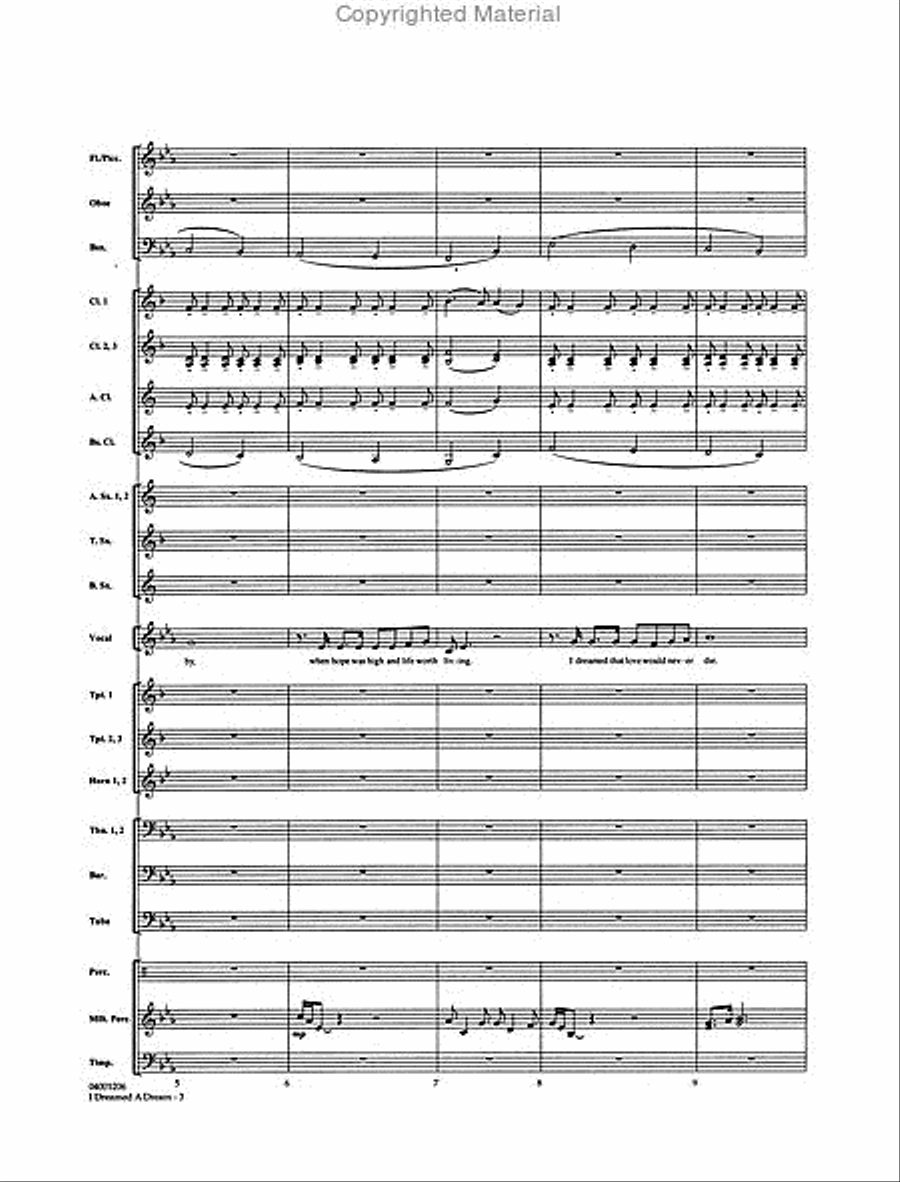 I Dreamed a Dream (from “Les Misérables”) Concert Band scores gallery preview page 3