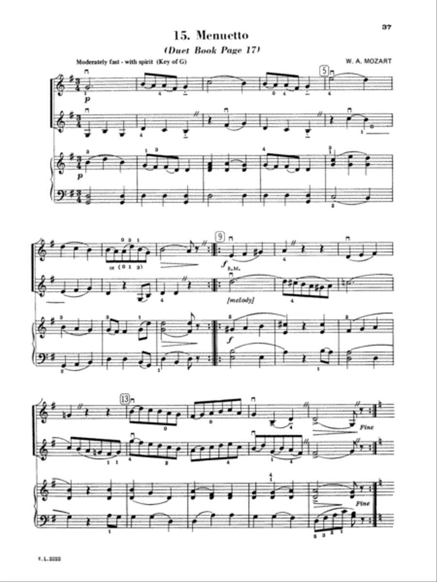 Beautiful Music for Two String Instruments, Book 3 Chamber Orchestra scores gallery preview page 4
