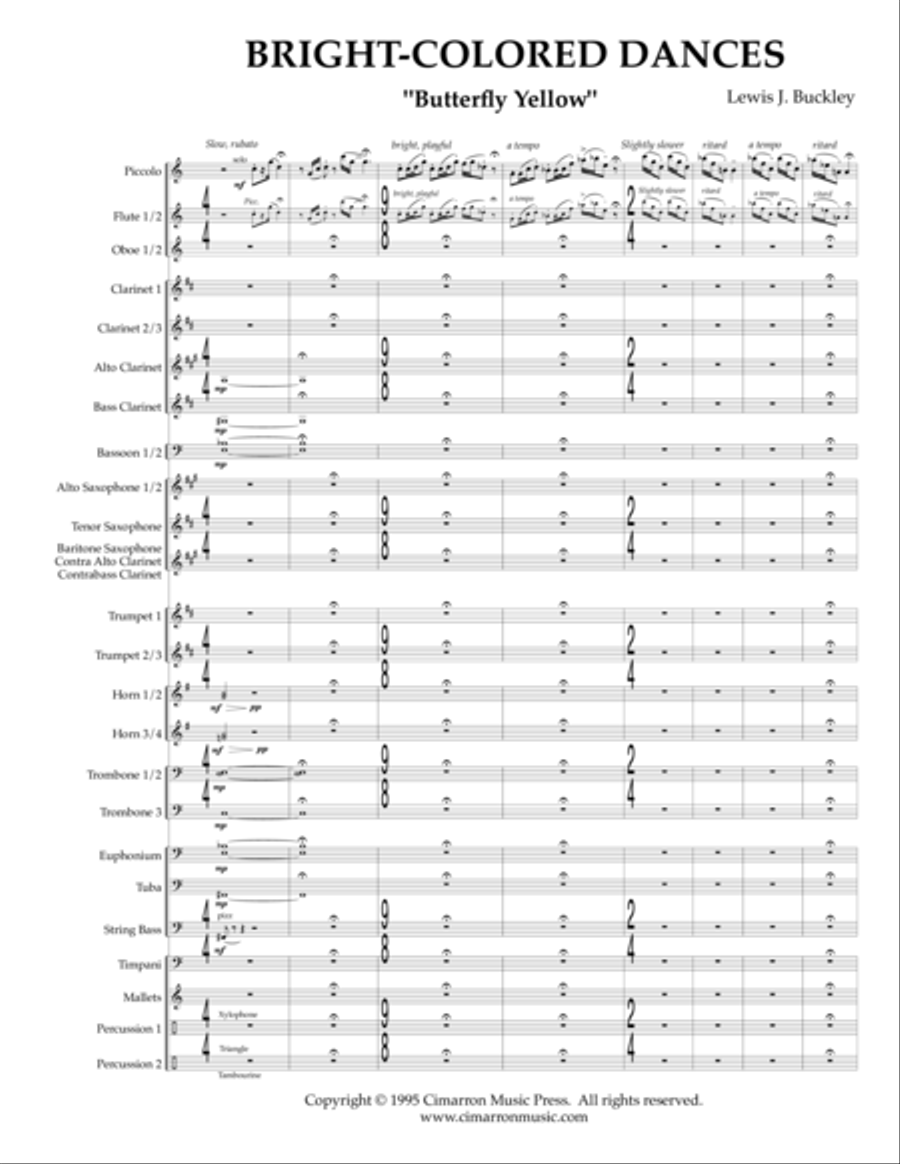 Bright-Colored Dances Bright-Colored Dances Concert Band scores gallery preview page 2