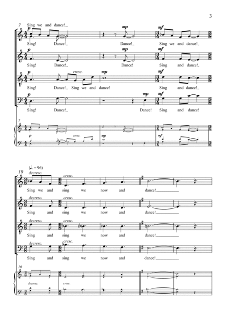 Sing We And Dance Sing We And Dance 4-Part scores gallery preview page 2