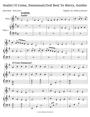 "Soalin'/O Come, Emmanuel/God Rest Ye Merry, Gentlemen" - Score Only