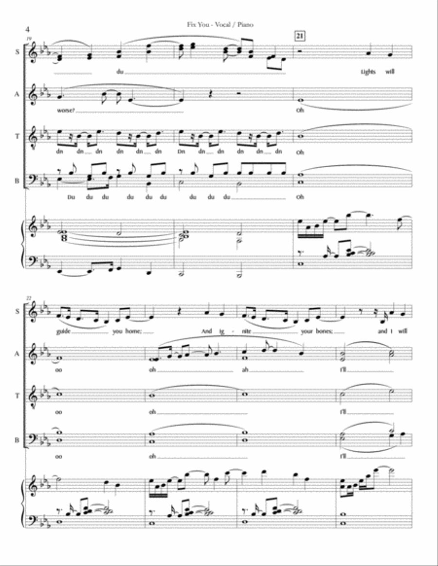 Fix You Divisi scores gallery preview page 4