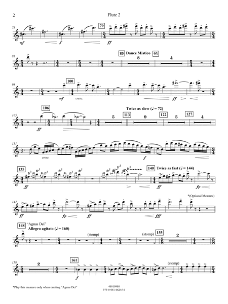 Suite from Mass (arr. Michael Sweeney) - Flute 2