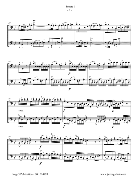Handel: Six Sonatas Complete for Trombone Duo image number null